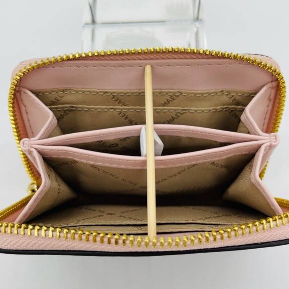 Michael Kors Medium ZA Card Case Wallet Powder Blush Multi - Picture 7 of 9